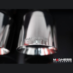 Alfa Romeo Giulia Performance Exhaust - 2.0L - MADNESS - Lusso - Stainless Steel Polished Tips